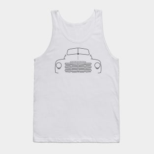 Studebaker 2R5 classic 1950s pickup truck black outline graphic Tank Top